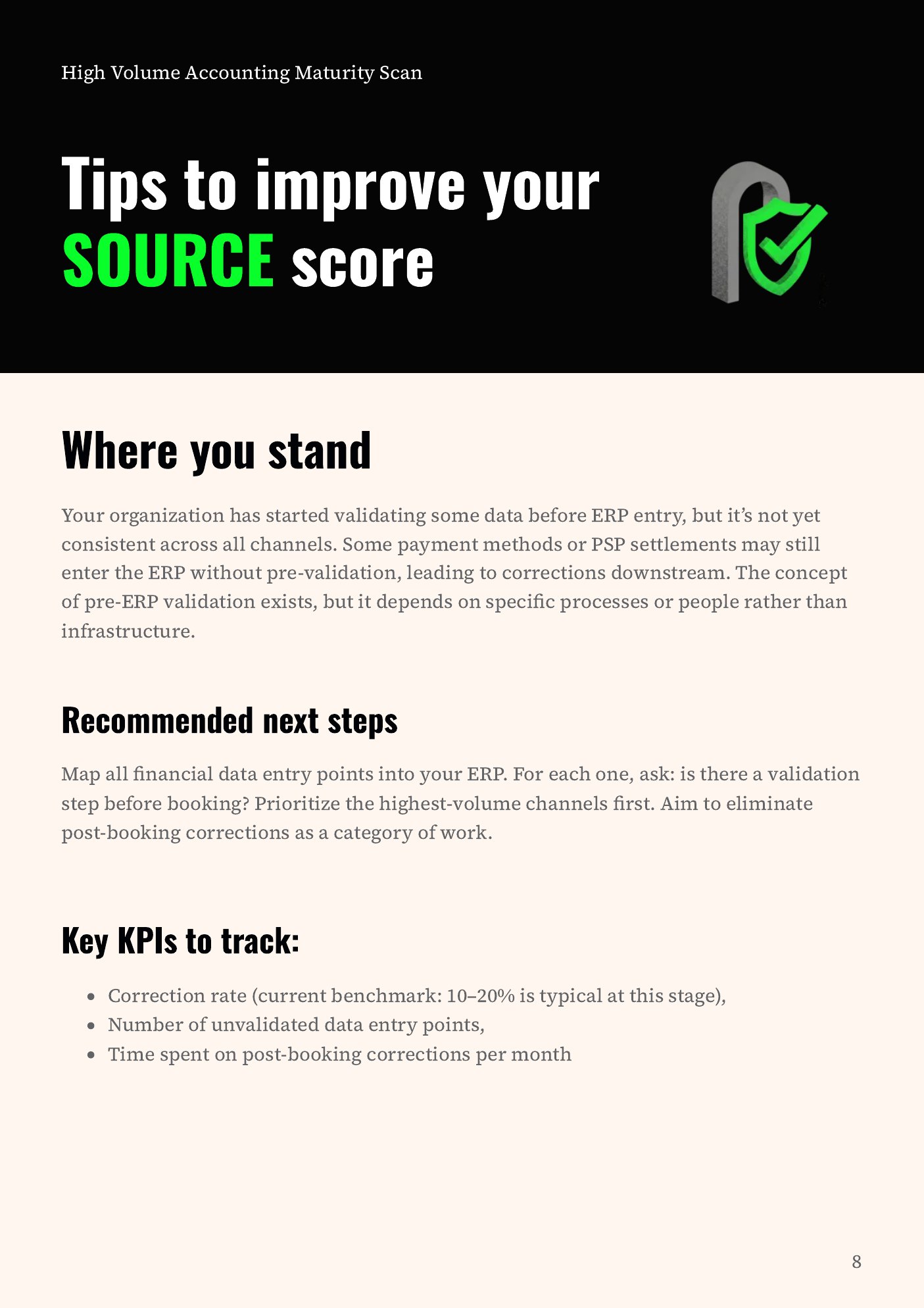 Improvement tips page